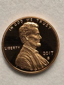 2017 S Proof Lincoln Shield Cent Deep Cameo - Picture 1 of 2