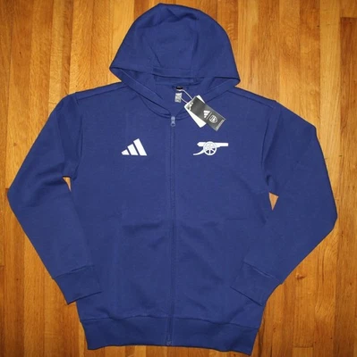 Adidas Arsenal 2024/25 Anthem Hooded Soccer Jacket Mens M Blue IT4083 New - Image 1 of 4