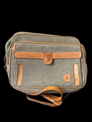 Bolso Mensajero de Hombro de Viaje Hartmann Equipaje Tweed y Cuero De Colección Foto 1 de 4