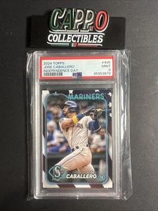 2024 Topps Series 2 - Independence Day  #495 Jose Caballero PSA 9 MARINERS POP 1 - Picture 1 of 2