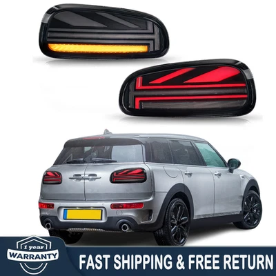 LED Tail Lights w/Animation For 2015-2023 Mini Cooper Clubman F54 Smoked Lens - Image 1 of 4