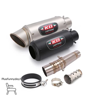 Silenciador de escape de 2" negro con DB Killer para Honda NC750X NC700 2012-25 Foto 1 de 4