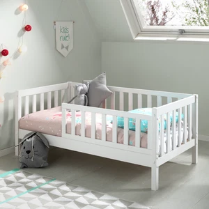 VIPACK JAXX PEUTERBED toddler bed 140 x 70cm white with bed guard junior bed - Picture 1 of 4