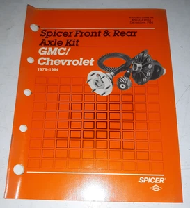 Kits de eje delantero y trasero Dana Spicer manual de catálogo GMC Chevrolet 1979-84 - Imagen 1 de 5
