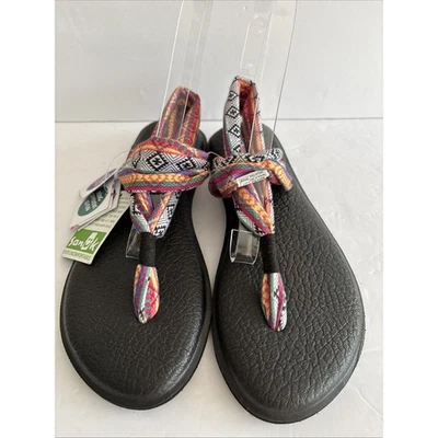 New Sanuk Yoga Sling 2 Tribal print Comfort Sling Yoga Mat Sole Sandal Size 7 - Image 1 of 4