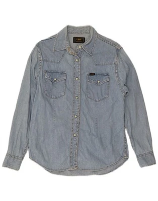 Camisa vaquera LEE para mujer UK 14 algodón azul medio BF38 Foto 1 de 4