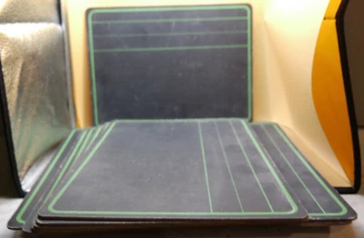 Chalkboard lined graph practice spelling lot 12 vintage handheld child size - Image 1 of 4