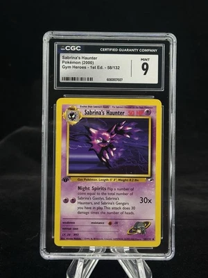 Sabrina’s Haunter #58 1st Edition Gym Heroes 2000 Pokemon CGC 9 👻 - Image 1 of 3