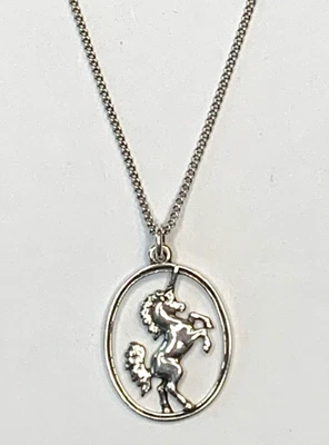 Collar Unicornio James Avery Retirado Raro Esterlina 925 17" - Caja/Bolsa/Inserto Foto 1 de 4