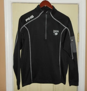PING 1/4 Zip Pullover Mens M Black Performance Golf - LAS VEGAS PAIUTE GOLF CLUB - Picture 1 of 7