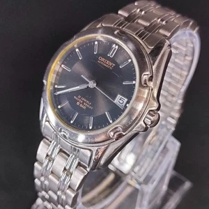 Seltene ORIENT Orient Schwarz Silber Automatik Aufzug Armbanduhr Herren - Bild 1 von 8