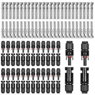 5/10/20PCS Connectors For MC-4 Solar Panel 30A Plug Socket Male & Female - Imagen 1 de 4
