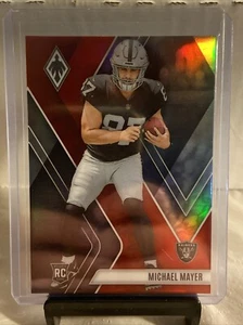 2023 Panini Phoenix Michael Mayer RC Rookie #116 Red /250 Raiders Notre Dame - Bild 1 von 2