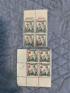 STAMPS-(2) #702 2CENT 1931 RED CROSS 4BLK MNH - Picture 1 of 2