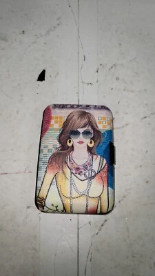 Billetera con soporte para tarjeta de crédito acordeón - estuche de viaje moda niña impresión Foto 1 de 3