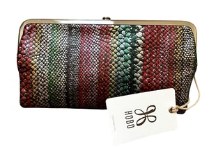 HOBO Lauren Continental Framed Wallet Clutch Purse Stunning Leather $168 NWT - Picture 1 of 7