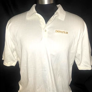 Polo de golf Nike Tiger Woods Collection DEWARS 12 grande acanalado marfil - Imagen 1 de 10