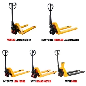 APOLLOLIFT Special Hand Pallet Jacks-Heavy Duty/With Scale/Brake System/Low Fork - Picture 1 of 34