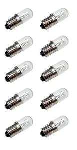E10 Miniature Lamps or Light Bulbs, 3.8V 0.2A, Pack of 10, Bullet Shape - Picture 1 of 3
