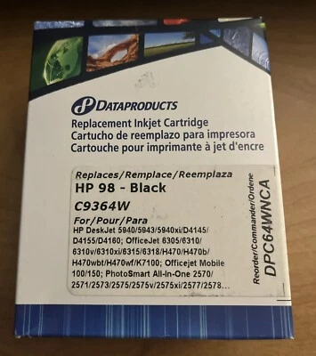 Inkjet Ink Cartridge Compatible  for HP 98 Black - New - Sealed - Image 1 of 4