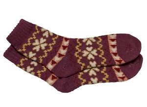 Women Crew Warm Thermal Cotton Retro Fair Isle Design Boot Slack Winter Socks - Picture 1 of 5