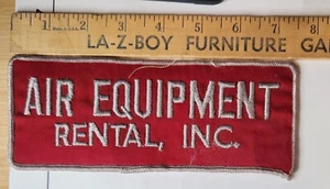 Air Equipment Rental Inc. Patch 7.5" Red Silver Vintage Embroidered Sew On - Picture 1 of 1