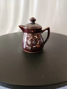Vintage Japanese Redware Moriage Hand Painted Sugar and Creamer - Picture 1 of 8