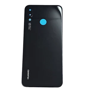 Tapa de batería para Huawei P20 Lite Backcover Black lente de cristal de cámara con pegamento - Imagen 1 de 2