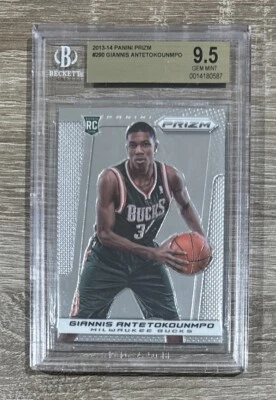 GIANNIS ANTETOKOUNMPO 2013-14 Panini Prizm ROOKIE #290 BGS 9.5 GEM MINT - Image 1 of 2