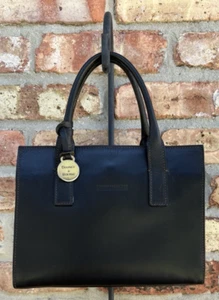 Dooney & Bourke seltene schwarze Glattleder Handtasche Vintage. Made In Italy Org. EIGENTÜMER - Bild 1 von 21