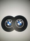 New Set of 2 BMW 2.75” Wide Car Truck Coaster Cup Holder Mat Anti-Slip Silicone 