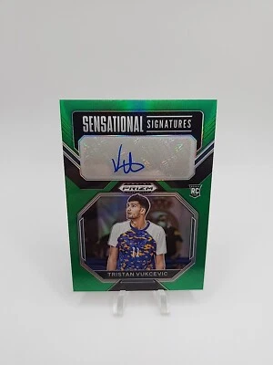 2023 Prizm Draft Picks Sensational Sigs Green Tristan Vukcevic Basketball Card - Image 1 of 2
