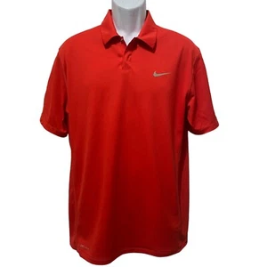TIGER WOODS Collection Herren Nike Dri-Fit Rot Golf Poloshirt Ärmel Gr. M - Bild 1 von 7