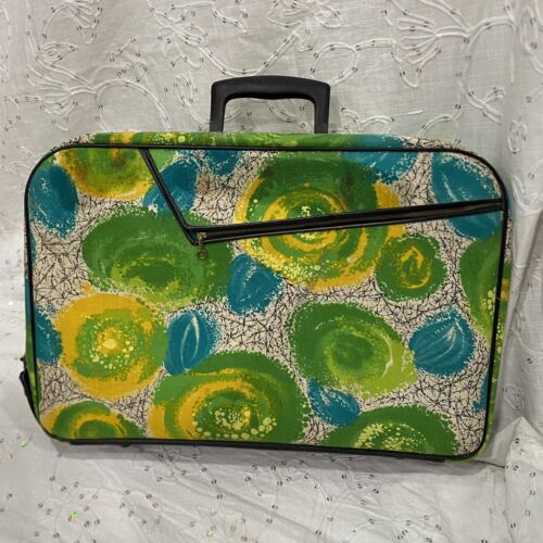 Vintage 60s/70s A.D. Sutton &Sons Suitcase Carry On Bag Attaché Case