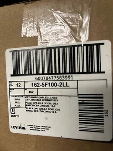 LEVITON 162-5F100-2LL Fiber Optic Adapter Panel (BOX OF 12) OPT-X6PK DUPLEX LC - Afbeelding 1 van 2