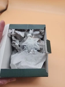 Vintage Lauscha Glass Creations star glitter ball Ornament w/Box Krebs Germany  - Picture 1 of 7