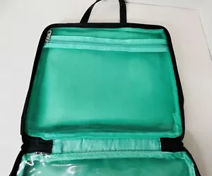 Contents by Allergro Makeup Bag Vinyl Travel Handbag Purse 12" x 8 - Picture 1 of 7