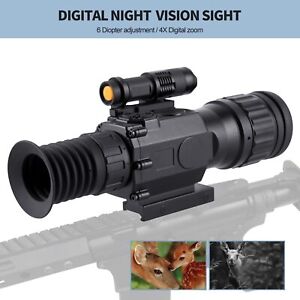 GOYOJO Night Vision Riflescope 4X Monocular Infrared Digital Sight for Hunting