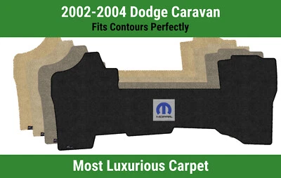 Lloyd Luxe 前排地毯垫适用于 2002 - 2004 年道奇 Caravan 带蓝色 M-Mopar 标志 — 第 1/4 张图片