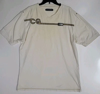 Camisa Coogi Para Hombre XL Blanca Gráfica Bordada Y2K Cultura Retro Años 90 Pop Foto 1 de 4