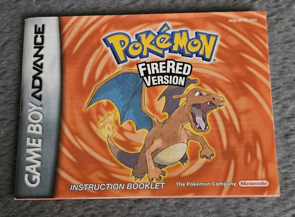 Pokemon FireRed Version Nintendo Gameboy Advance NTSC USA Instruction Booklet  - Image 1 of 4