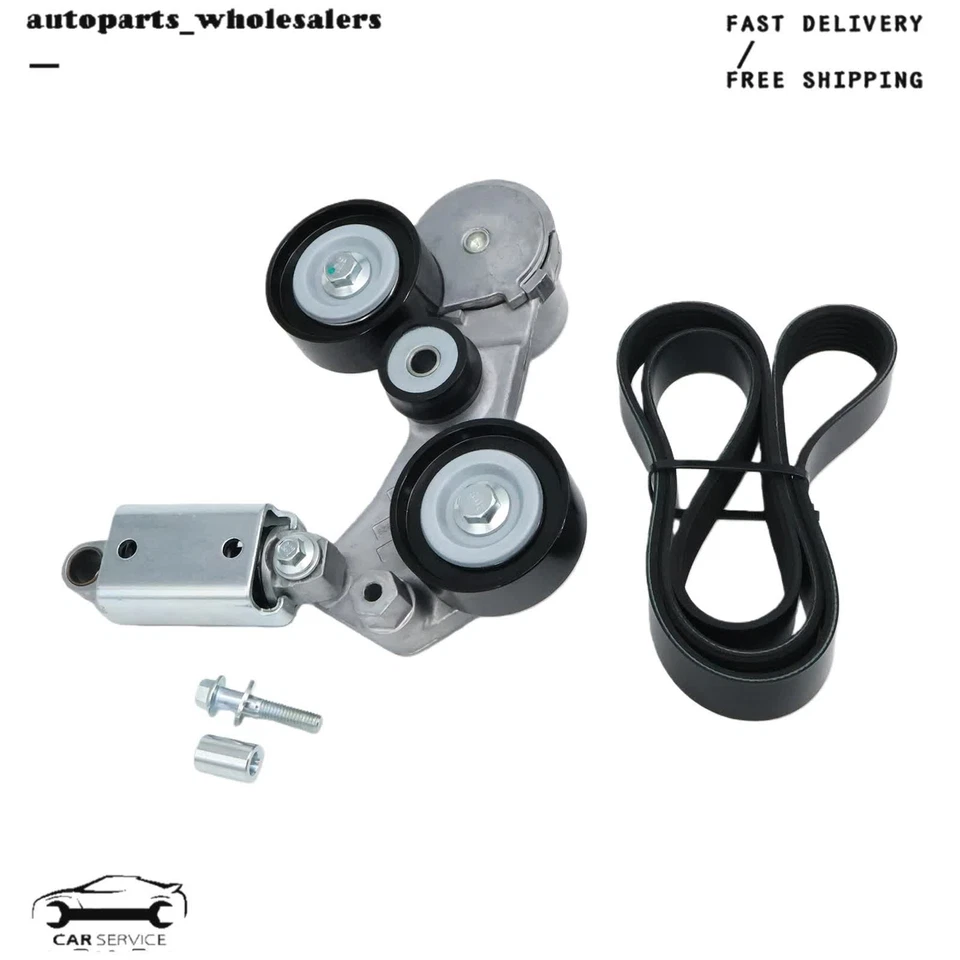 For 2012-2016 Buick LaCrosse Regal 2.4L 2x Serpentine Belt & Tensioner Assembly - Image 1 of 4