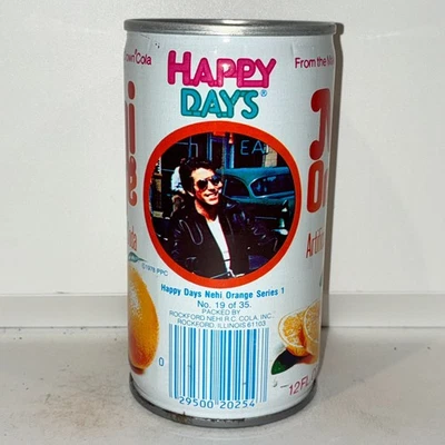Lata de refresco naranja Nehi Happy Days años 70, #19, parte inferior abierta Foto 1 de 4