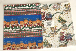 AKTUELLES LUCY RIGG & COMPANY Weihnachtsgeschenkpapier (4 Blatt) TEDDYBÄR ENGEL NOS - Bild 1 von 6
