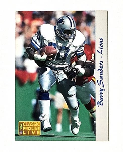 Barry Sanders- 1993 Classic Pro Line Live Football Card # 81 - Detroit Lions - Picture 1 of 2