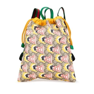 GUCCI GG Supreme Children's Lion Backpack Backpack 550775 Women 【Used】 - Picture 1 of 9