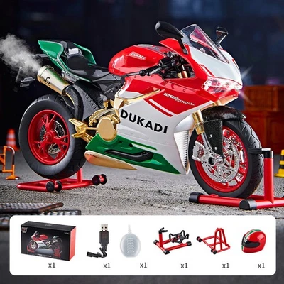 Diecast Motorbike Model with Sound Light Spray Racing 1199 Panigale Alloy 1:9 UK - Image 1 of 4