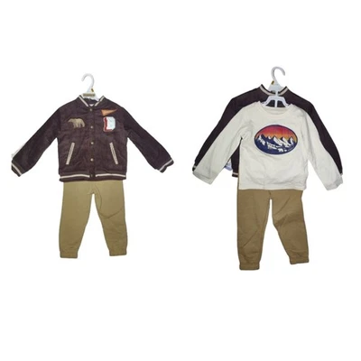 Bearpaw Corduroy Jacket Boy's 3-piece Set W LS Top Joggers 4T NWT - Image 1 of 4