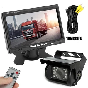 Trailer RVs Bus Truck Waterproof Backup Camera w/ 10M Cable + 7" Car LCD Monitor - Picture 1 of 24