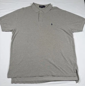 Polo Ralph Lauren Classic Fit Polo Shirt Mens XL Gray Cotton Short Sleeve Logo - Picture 1 of 8